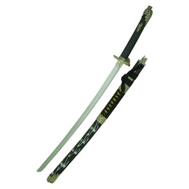 Snake Eye Tactical Highlander Dragon Design Handle Samurai Katana Triple Sword Set w/Sword Stand (Black)