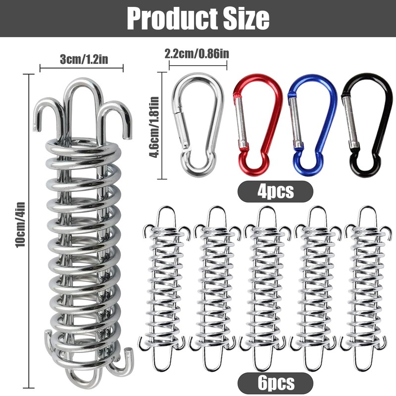 Pack of 6 Accessories Tension Springs, Tension Spring Springs, Stainless