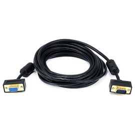 Monoprice 15ft Ultra Slim SVGA Super VGA 30/32AWG M/F Monitor Cable w/ ferrites (Gold Plated Connector)
