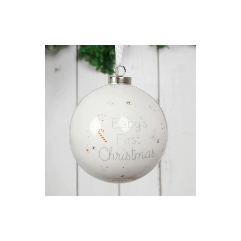 Santa's Workshop 'My 1st Christmas' Baby Ceramic Bauble Tree Decoration