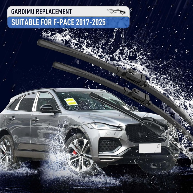 Front and Rear Windshield Wiper Blades, 3 Pcs Front and