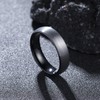 King Will BASIC 6mm Black Domed Brushed Tungsten Carbide Ring