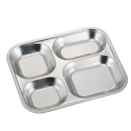 Sato Metal Texas Lunch Plate, Silver, Square 4521540259469