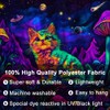 WEBEEDY Cute Cat Glow in The Dark Tapestry Fantasy Mushroom