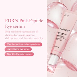 medicube Salmon DNA PDRN Pink Peptide Eye Serum with Niacinamide and 99% Purity Retinol for Fine Lines, Uneven Skin Tone, Korean Skin Care 1.01fl.oz