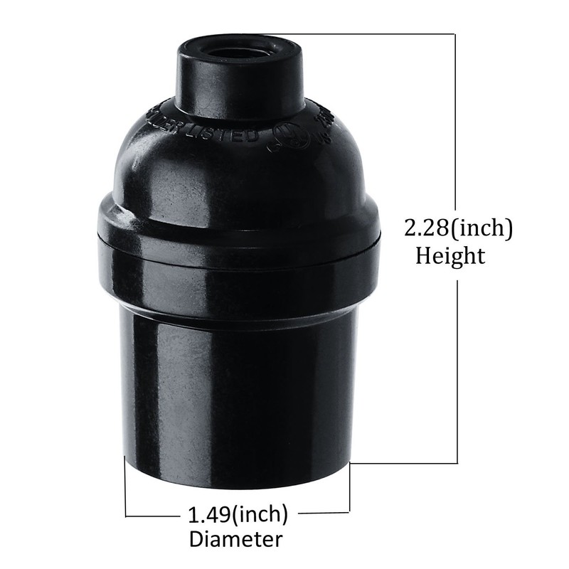 Aplstar E26 E27 Light Socket,8-Pack Black Edison Retro Pendant lamp