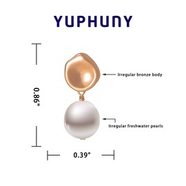 Pearl Earrings for Women Jewelry Pearl Drop Earrings Rose Gold Birthday banquet and Bar Mitzvah (Gold and white pearls)