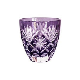 Tajima Glass Edo Purple Kiriko Gui Star Kiriko Purple