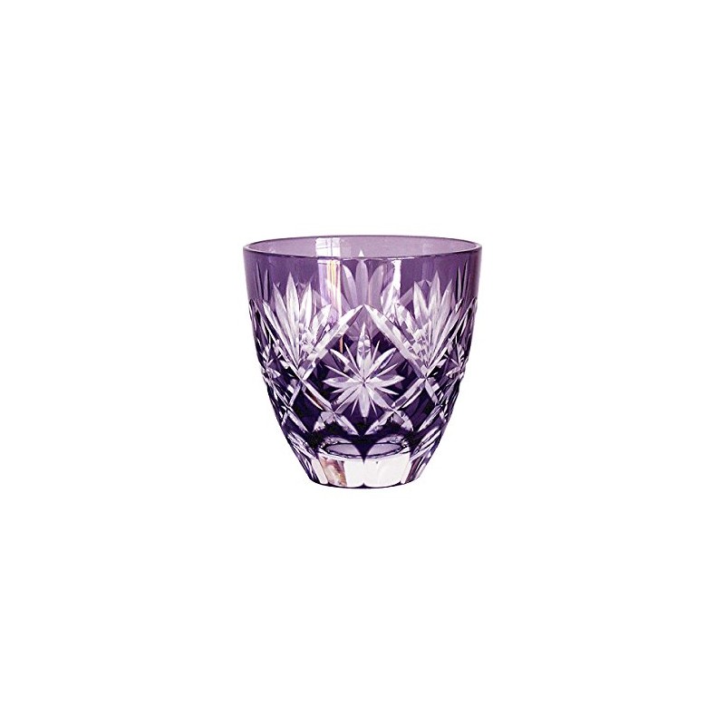 Tajima Glass Edo Purple Kiriko Gui Star Kiriko Purple