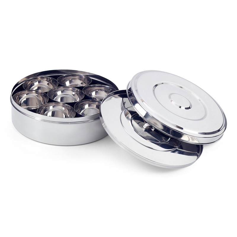 Spice Container - Steel, 7 Seperate compartments, airtight