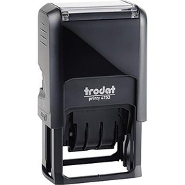 Trodat Printy 4750 / L2 Date Stamp with Text Paid-Black