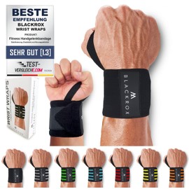 BLACKROX Wrist Brace Set of 2 [Comparison Winner 2024] | For Men and Women | Stabilisation for the Wrist | Perfect for Sports, Football, Strength Sports & Bodybuilding | Breathable