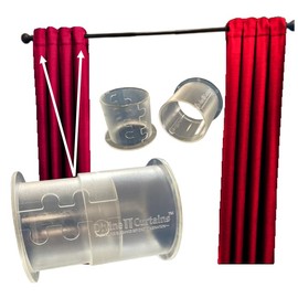 Adjustable Curtain Spacers (8 Spacers) - Perfect Pleated Drapes - Drapery Accessories - Window Rod Attachment - Long Lasting Durable Home and Office Design Fits up to 1.75" Rod Diameter