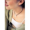 Lebensquelle Plus Selenite drop pendant, drilled tumbled stone pendant with