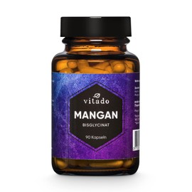 High Dose Manganese – 5 mg as Manganese Bisglycinate – 90 Capsules in Glass – Laboratory Tested – Vegan