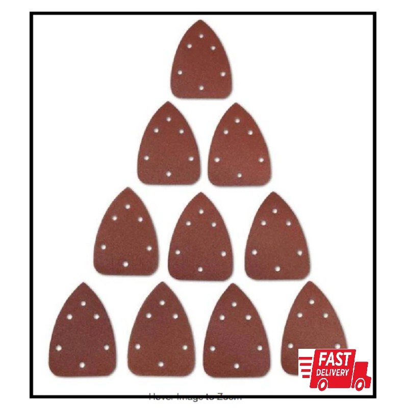 WEN 6301SP120 Detailing Palm Sander 120-Grit Hook and Loop Sandpaper