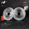 A-Premium Front & Rear Vented Disc Brake Rotors + Ceramic