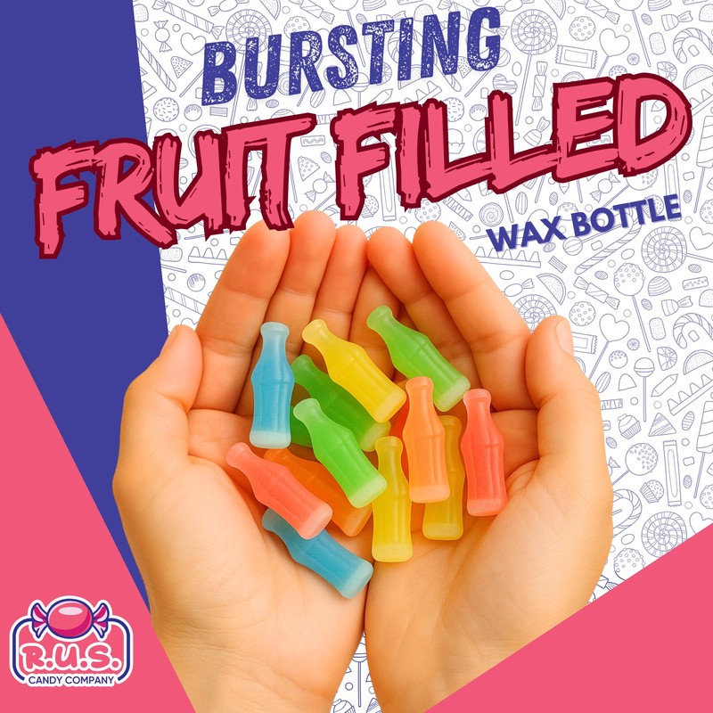 Old-Fashioned Wax Bottle Candy – 1/2 Lbs Bulk Pack –