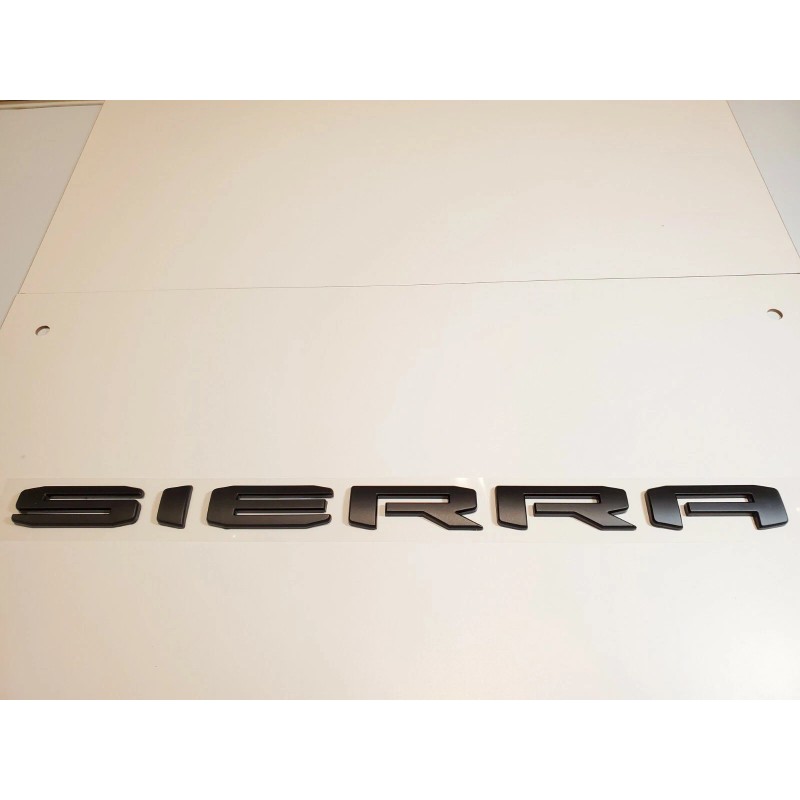 GMC 2PCS Matte Black Rear Tailgate SIERRA SLT Emblem GMC