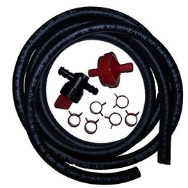 Carburetor Fuel Line Replacement Kit Compatible with Tecumseh, Briggs and Stratton, and Kohler Engines 9 Piece Bundle with Shut-off Valve