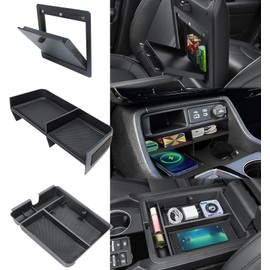 3PCS Center Console Organizer Compatible with 2023-2026 Honda Pilot 2026 Honda Passport Hidden Storage Tray Armrest Storage Tray Insert Divider Slot Box Secondary Interior Accessories