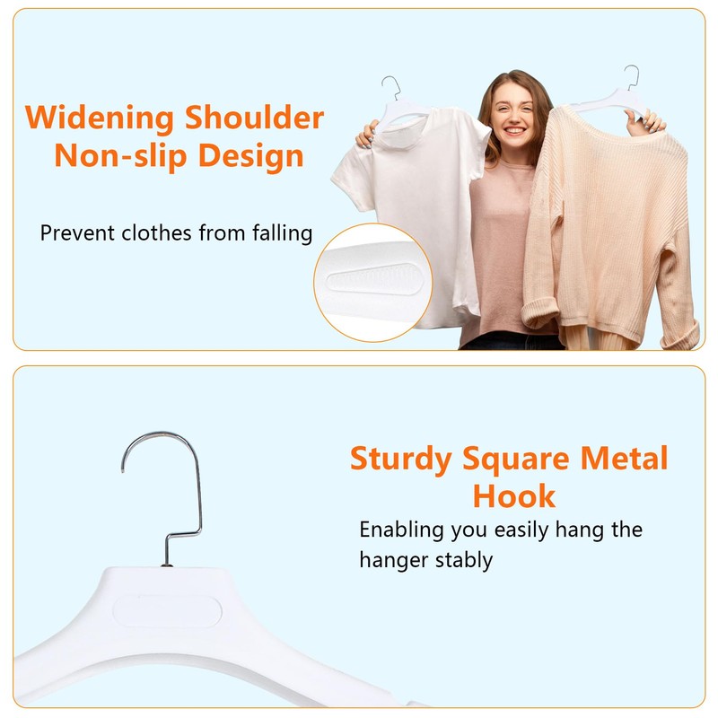 DEDU Suit Hangers for Men 10 Pack, Sweater Hangers No