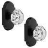 BonKuDoo 2 Pack Crystal Dummy Door Knobs, Inactive Glass Dummy