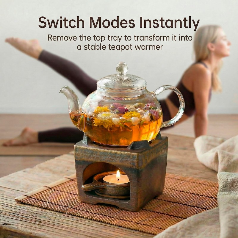 Ceramic Essential Oil Diffuser and Wax Melt Warmer, Aromatherapy Candle