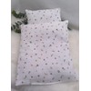 Puppenbettw√§sche f√ºr Puppenbett, Puppenlauflernwagen, Musselin verschiedene Ausf√ºhrungen und Muster (Streublumen)