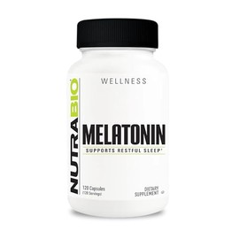 NutraBio Ayuda para dormir de melatonina 3 mg, 120 cápsulas