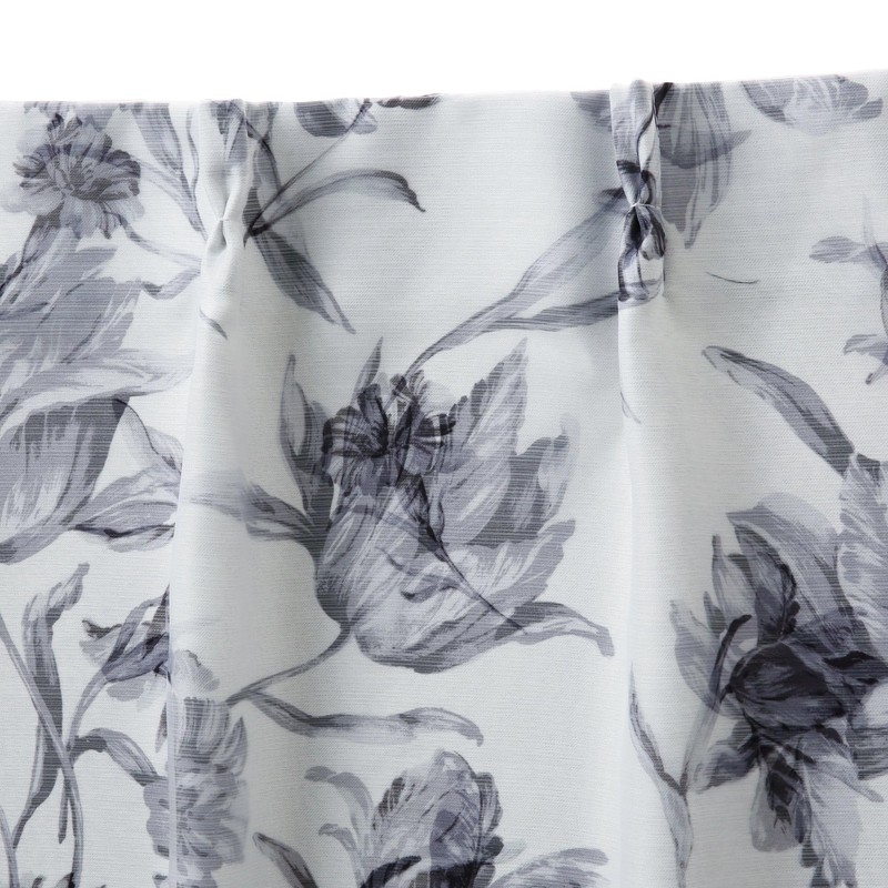 Francfranc Lily Double Curtain Grey H135 x W100 cm (Lace
