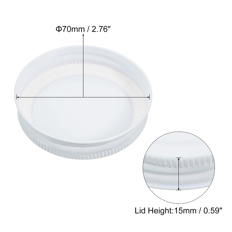 uxcell 24 Pcs Mason Jar Lids, 70mm/2.76" Regular Mouth Tin