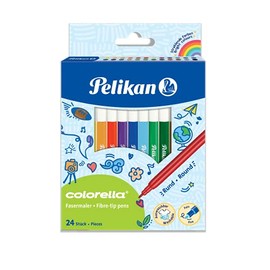 Pelikan 817271 Colorella C302 Fibre-Tip Pen, 24 Colours in Folding Box