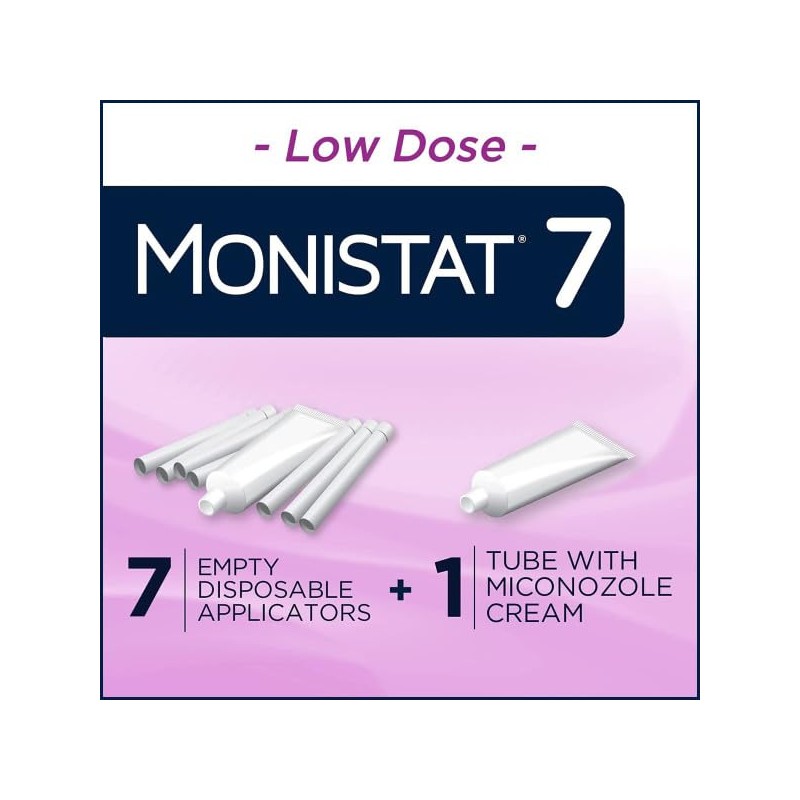 Monistat 7 Vaginal Cream with Disposable Applicators, 1.59-Ounce Tube (Pack