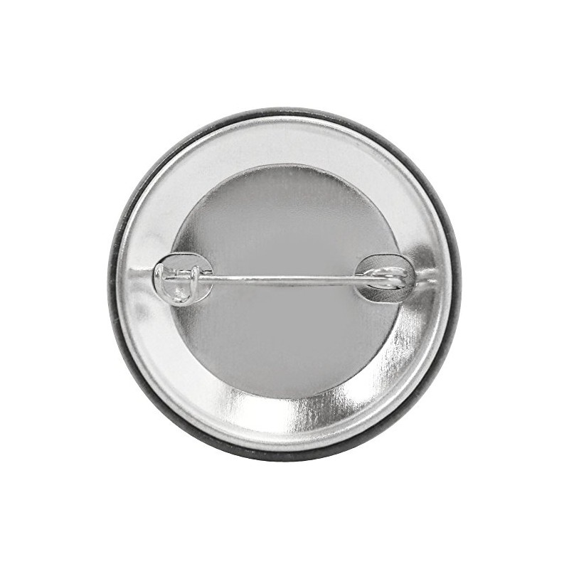 Blue on Black Peace Sign - 1.5" Round Button