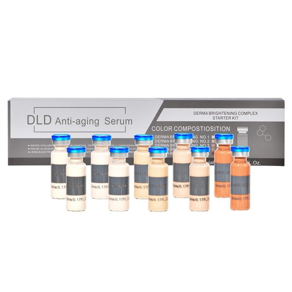 BB Glow Starter Kit, Anti-Aging BB Glow Serum for Microneedling Skin Treatment Kit Essence Foundation 10 Vials