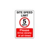 Site speed limit 5mph please drive slowly at all times