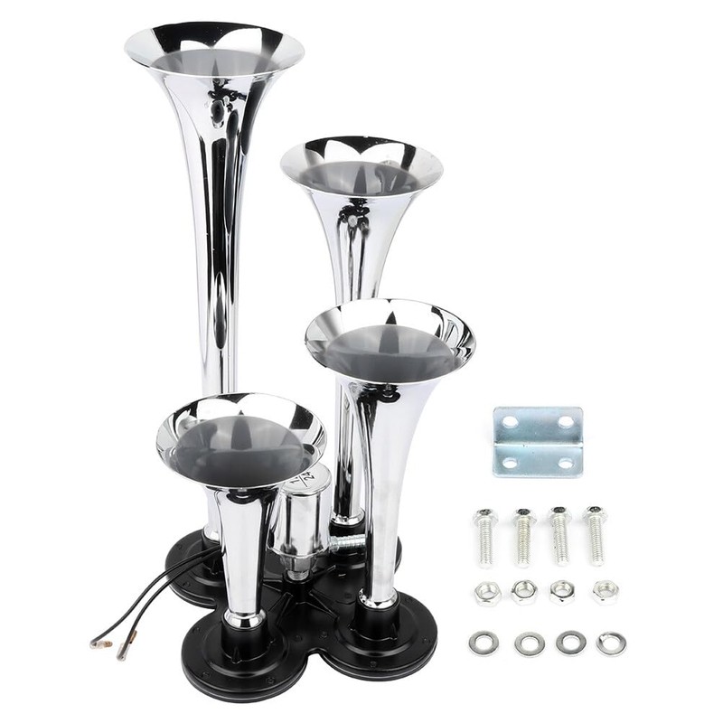 Scitoo 150db Super Loud 4Pcs Electric Air Horns Kit for