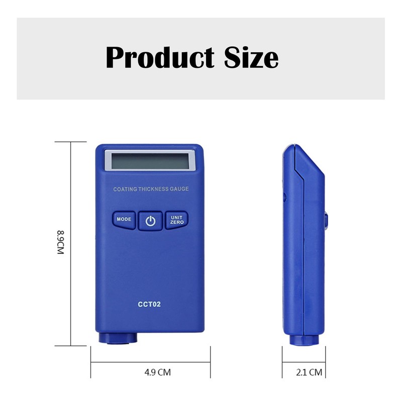 Coating Thickness Gauge, Digital Paint Thickness Measureing Tool Handheld Eddy