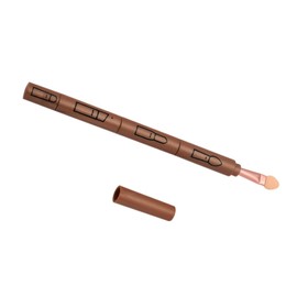 Beavorty 4 in 1 Makeup Brush Kit Lip Brush Eye Shadow Eyebrow Makeup Tools Easy to Carry for Travel Cosmetics Bag