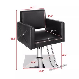 AITIST HAND Hydraulic Black Barber Chair Ladies Hair Spa Salon Styling Beauty Equipment