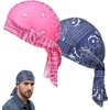 Paisley Cooling Head Scarf Cap Set, Motorcycle Pirate Head Wrap