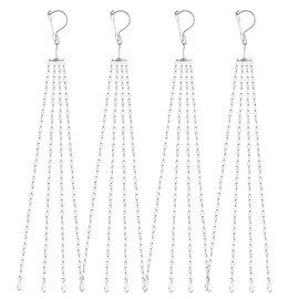 MRRCYUR Chain for Hanging Plants,24 Inch Plant Hanging Chain for Bird Feeder Chain Lanterns LED Aquarium Lights Hanging Chain Pot(Pack of 4)