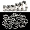 InduSKY 30Pcs Hose Clips 6-51mm Range Adjustable, 304 Stainless Steel