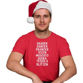 Go All Out XX-Large Red Adult Reindeer Alcohol Christmas T-Shirt