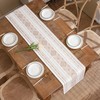 Tosleo Boho Table Runner Khaki Stripe Table Runner for Modern