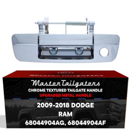 Master Tailgaters Tailgate Handle Upgraded Chrome Metal Replacement for Dodge Ram (2009-2018) OE Part # 68044904AG, 68044904AF