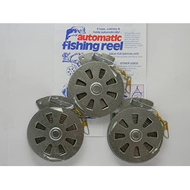 3 Mechanical Fisher's Yo Yo Fishing Reels -Package of 3 Reels- Yoyo Fish Trap -(FLAT TRIGGER MODEL)