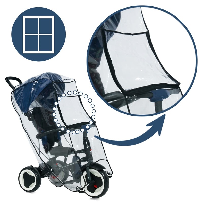 Lorelli Universal rain cover, children's tricycle, protection against rain and