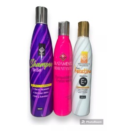 MARYNES Kit Shampoo Sin Sal, Post Keratina Y Tratamiento Hidratante